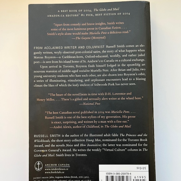 Novel, Muriella Pent, by Russell Smith, 2004 (Canadian literature,in paperback). - Picture 2 of 6